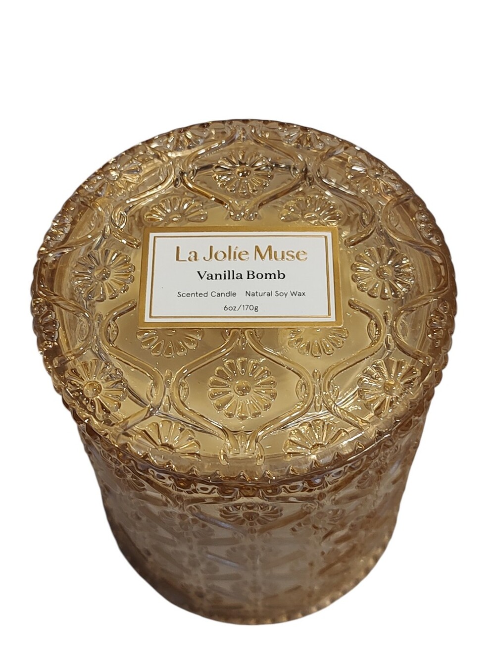 New La Jolie Muse Vanilla Bomb Natural Soy Wax Candle 6 oz